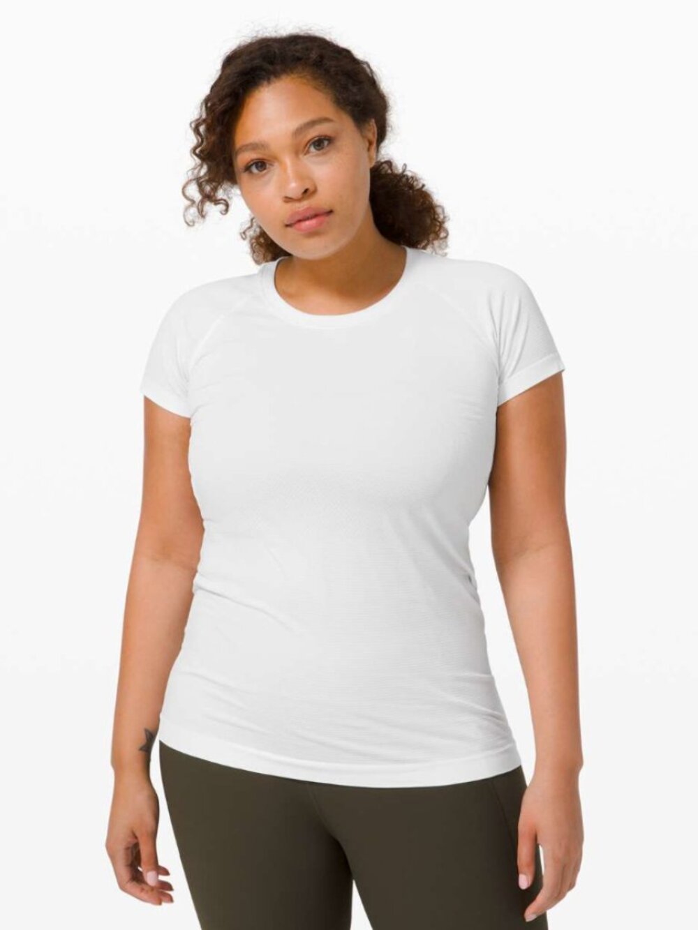 Lululemon Swiftly Tech Short Sleeve 2.0 Off White Light Grey - Size 10